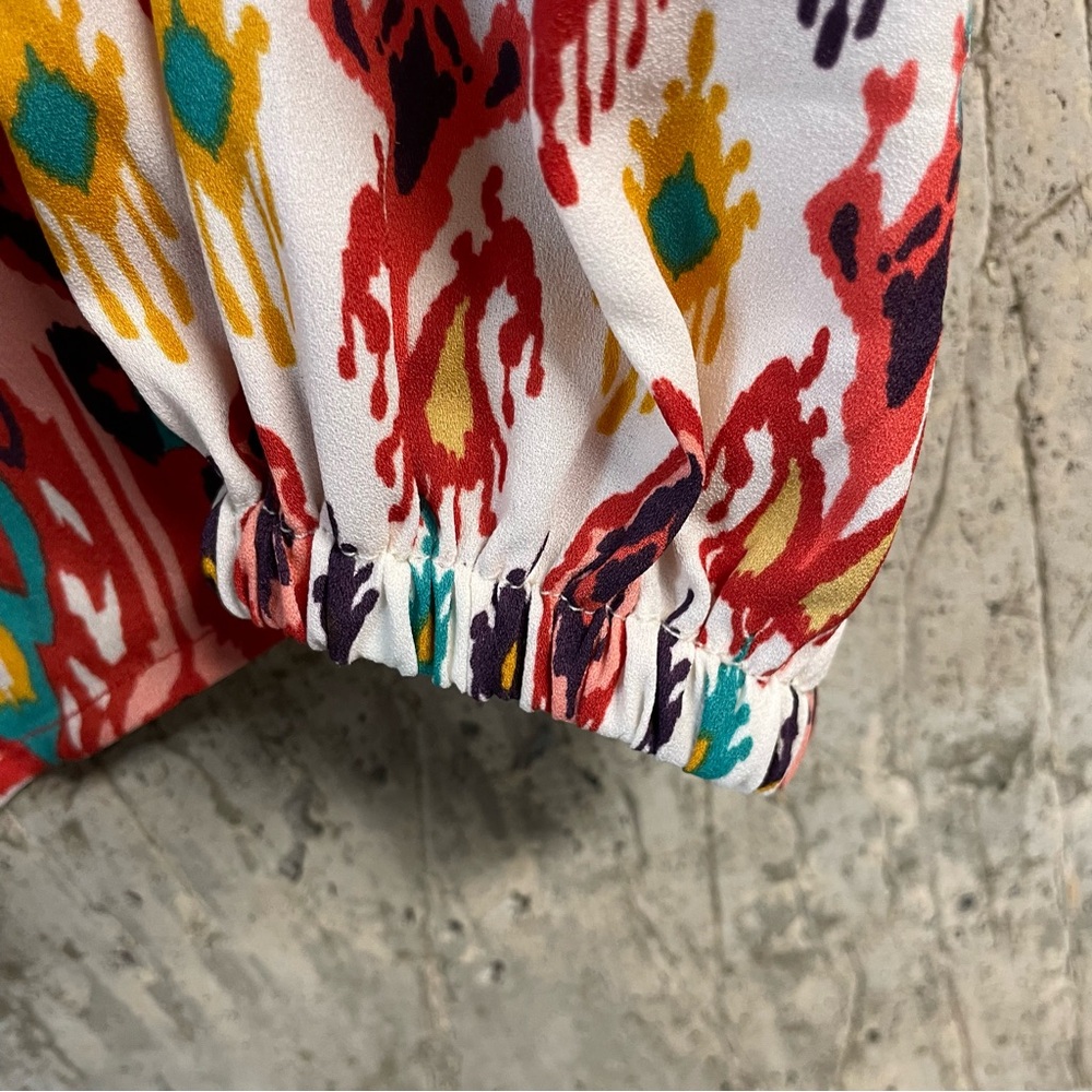BELLE BOHO BY KIM GRAVEL Women's Find Your Fire Boho Blouse Size M Spice Sleeve - Picture 6 of 7